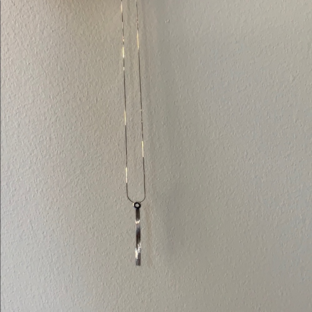 Silver drop necklace